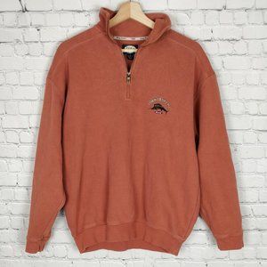 Tommy Bahama Orange 1/4 Zip Sweater Small